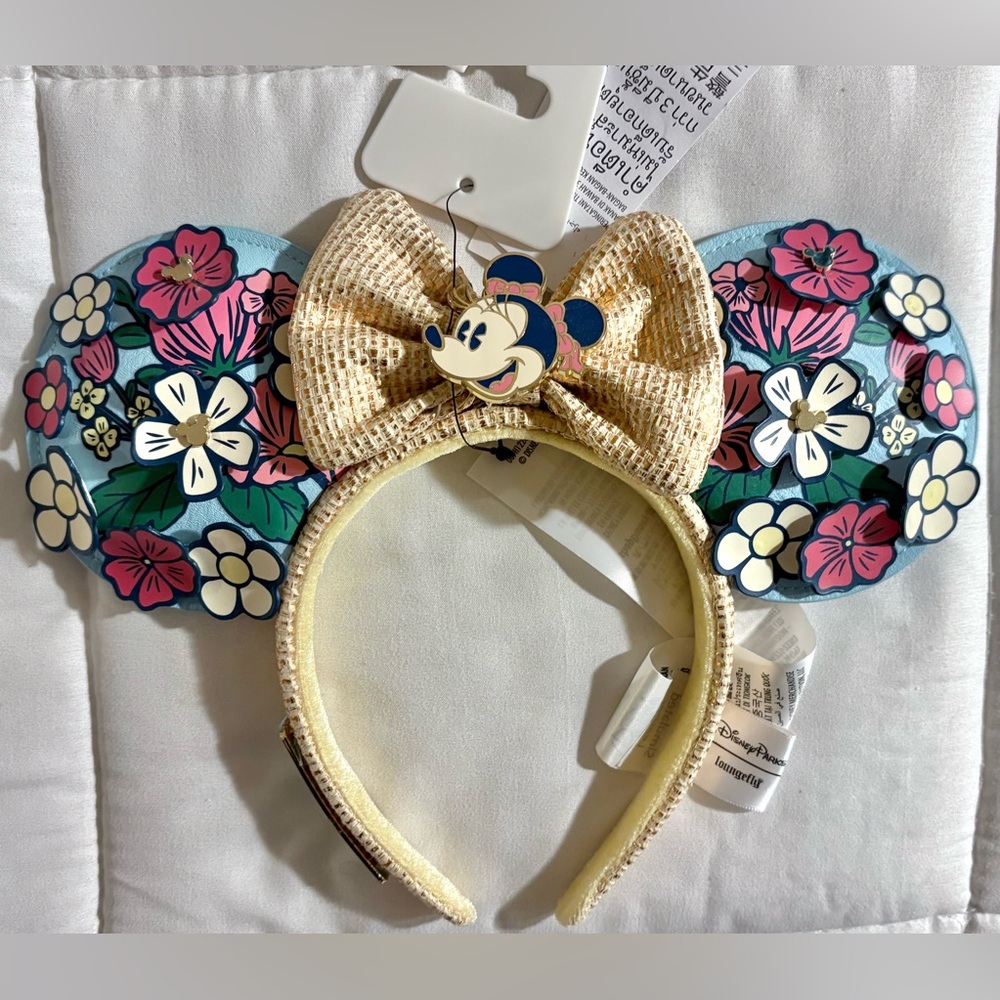 NEW Disney World Port Orleans Riverside Loungefly Flower Minnie Ears Headband